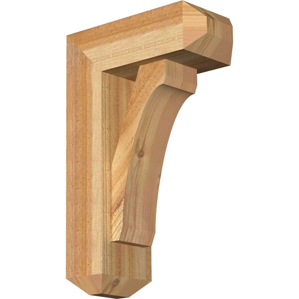 Ekena Millwork Legacy Craftsman Rough Sawn Bracket w/ Offset Brace, Western Red Cedar, 6"W x 14"D x 22"H BKT0604X14X22LEC04RWR - main